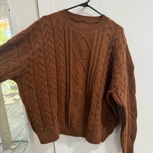 Cozy & Soft Brown Oversized Sweater